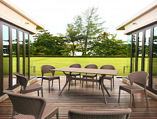 Стол Siesta Contract Ibiza Цвет: коричневый, садовая мебель