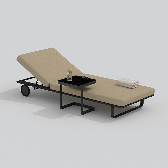 Шезлонг Ideal Patio Costa Цвет: карбон, бежевый 