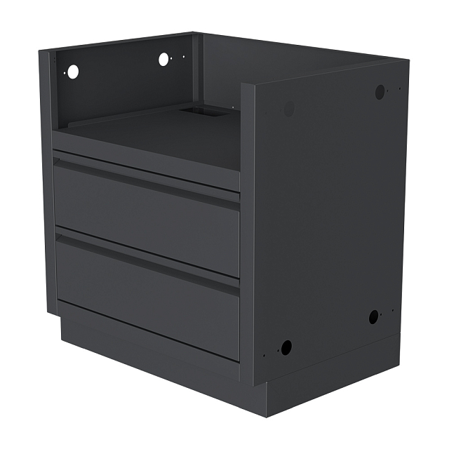 Тумба-основание гриля Bull Bison c 2-мя выдвижными ящиками Черная