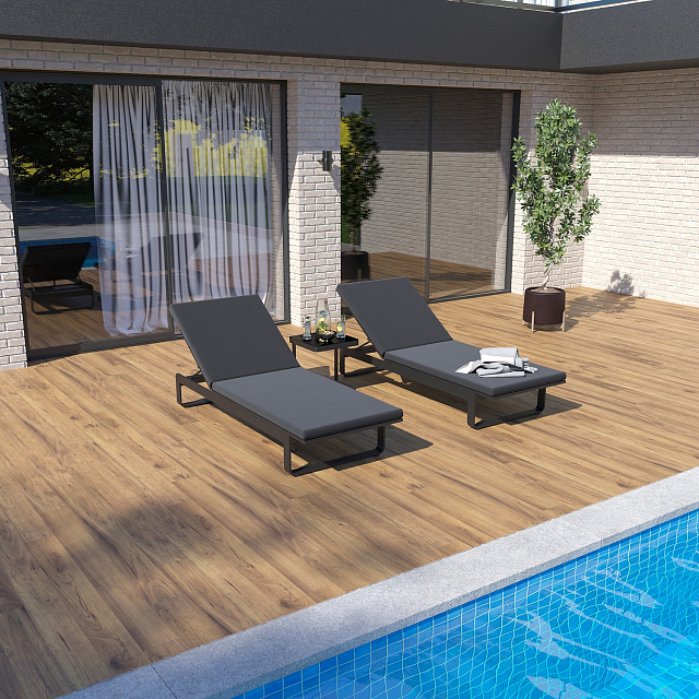 Шезлонг Ideal Patio Letto Цвет: карбон, антрацит 
