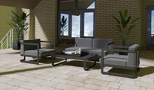 Лаунж зона Gardenini Villino Dark, садовая мебель
