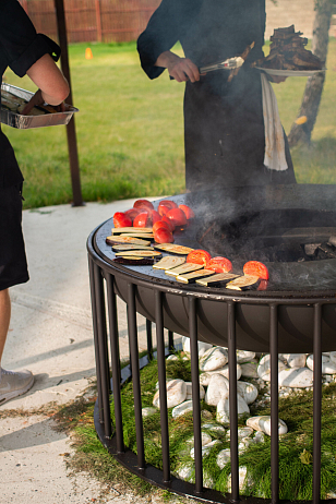 Гриль-очаг Elbrus Home Домбай Ø120 (Термостойкая эмаль) для сада