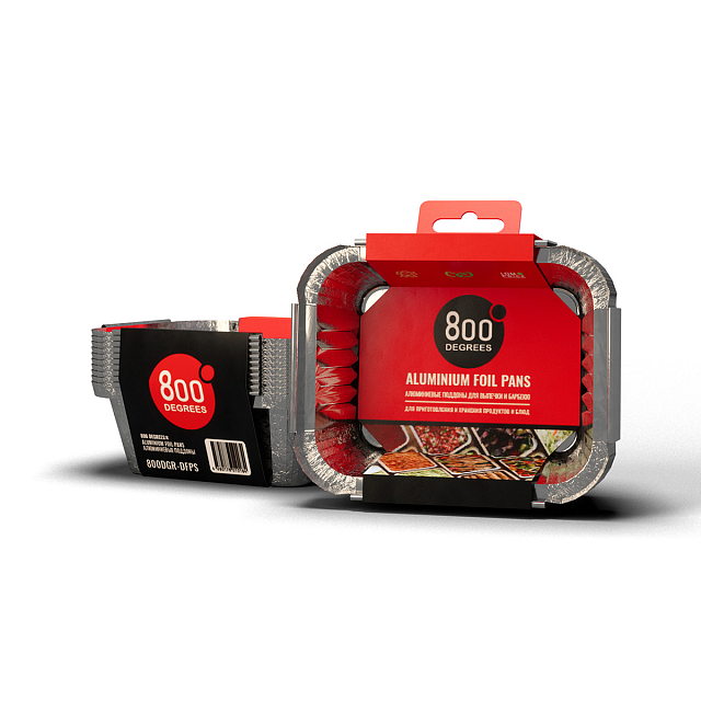 Алюминиевые поддоны 800 Degrees Foil Pans S-size, 10 шт