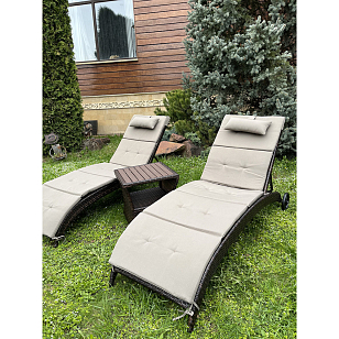 Столик для шезлонга Lite Bordo, садовая мебель