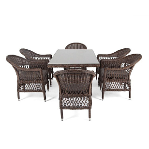 Обеденная группа 4SIS Амароне на 6 персоны, цвет коричневый, садовая мебель