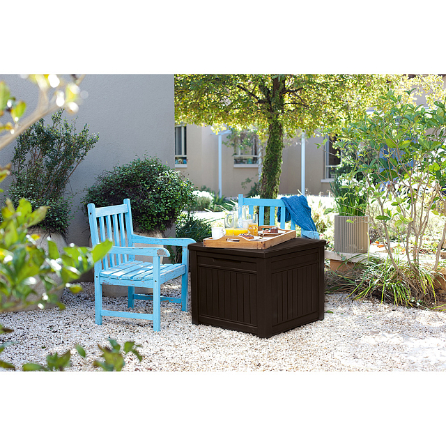 Стол-сундук Keter Cube Wood 208 л 