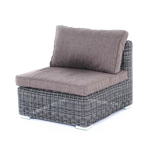 Прямой модуль 4SIS Лунго, цвет графит, садовая мебель