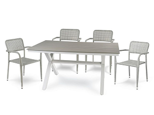 Стол алюминиевый Joygarden Aroma светло-серый