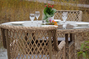 Стол 4SIS Эспрессо Ø118 см, цвет коричневый