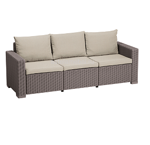 Диван Keter California 3 капучино, садовая мебель