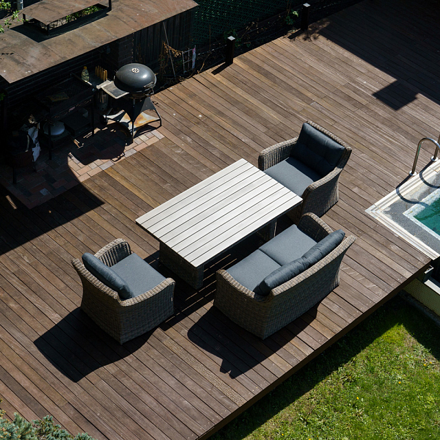 Лаунж зона Lite Venezia (2-местный диван, стол, 2 кресла) Цвет: серый 