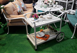 Сервировочный стол Вишневый Садъ Классик белый, садовая мебель