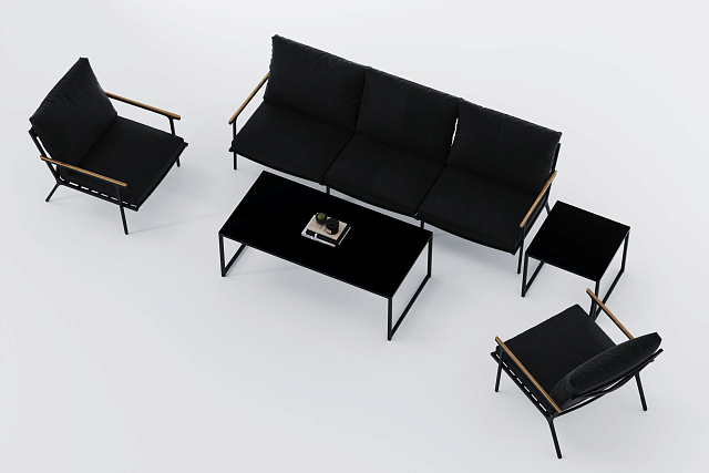 Лаунж зона Gardenini Calma Long Карбон / Антрацит 