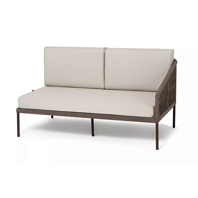 Модуль левый 4SIS Канны, каркас коричневый (RAL8016) муар, роуп коричневый, ткань бежевая 035 