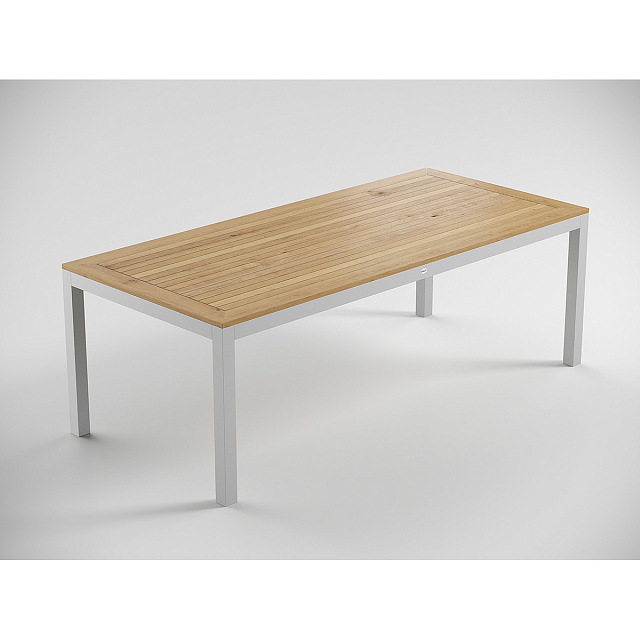 Обеденная зона Gardenini Premium Bella 220 Белый / Бежевый со стульями Calma S 