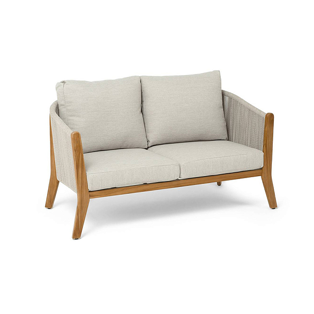 Диван 4SIS Сидней 2-местный, каркас бежевый, роуп бежевый, ткань бежевая 