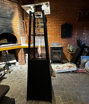 Уличный газовый обогреватель WWT 13I Rotang Black Mini, уличное оборудование