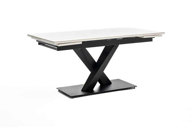 Интерьерный раздвижной стол 4SIS Юпитер Цвет: белый глянцевый 