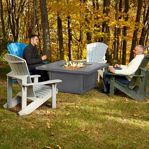 Стол со встроенным камином газовый Hampton (107х107), уличное оборудование
