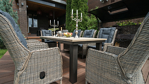 Кресло Lite Verona коричневый для дачи Кресло Lite Verona коричневый, садовая мебель