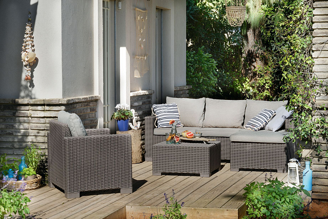 Лаунж зона Keter Moorea set капучино 