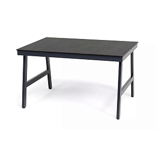 Стол 4SIS Рио 130 х 90, каркас темно-серый, столешница серый гранит, садовая мебель