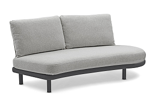 Лаунж зона (диван и овальный столик) Brafritid Gotland антрацит/серый, алюминий, садовая мебель