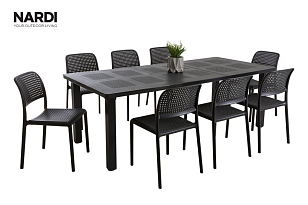 Стол раздвижной Nardi Levante Цвет: антрацит, садовая мебель