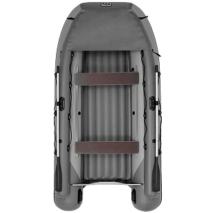 Лодка ПВХ Фрегат 350 Air F (НДНД) серая для отдыха за городом Лодка ПВХ Фрегат 350 Air F (НДНД) серая для хобби и пикника