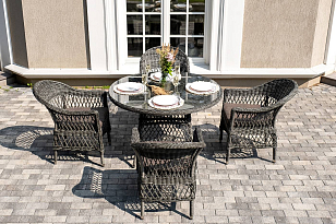 Обеденная группа 4SIS Дольче, цвет графит, садовая мебель