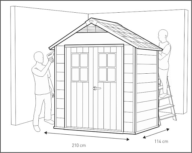 Пластиковый сарай Keter Oakland 754 
