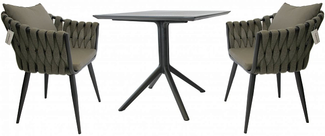 Кресло плетеное с подушками Tagliamento Verona Цвет: кофе 