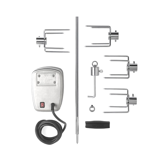 Вертел с 4-мя зажимами и электромотором для моделей Napoleon 600/605/730