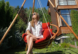 Подвесное кресло Lite Maya с каркасом, садовая мебель