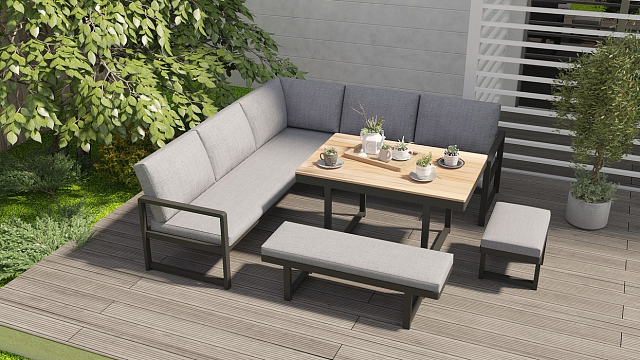 Лаунж зона Joygarden Topa с обеденным столом 