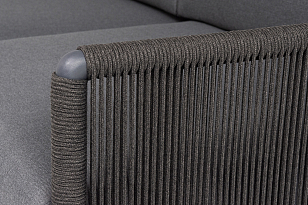 Диван 4SIS Джелло 3-местный, темно-серый, садовая мебель