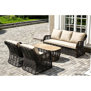 Лаунж-зона 4SIS Ницца, цвет бронзовый для дачи Лаунж-зона 4SIS Ницца, цвет бронзовый, садовая мебель