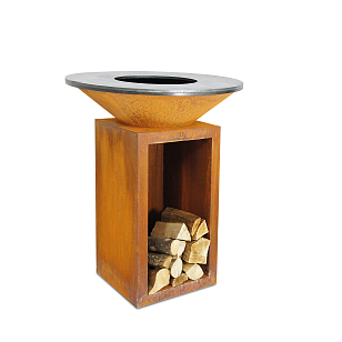 Дровяной гриль-очаг OFYR Classic 85-100 OCS с поленницей