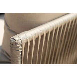 Лаунж-зона 4SIS Форли 4-местная, каркас светло-серый, роуп серо-коричневый, садовая мебель