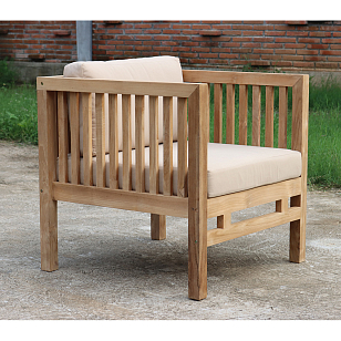 Кресло из тика Lite Rodigo с подушками для дачи Кресло из тика Lite Rodigo с подушками, садовая мебель