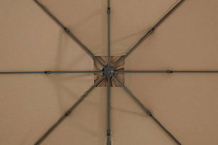 Зонт 4SIS Фабриано 3 х 3 м, двухкупольный, тент бежевый, садовая мебель
