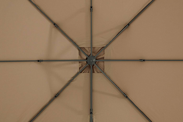 Зонт 4SIS Фабриано 3 х 3 м, двухкупольный, тент бежевый 