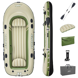 Лодка 4-местная Bestway Voyager X4 350 х 145 для серфинга Лодка 4-местная Bestway Voyager X4 350 х 145