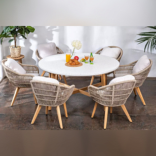 Обеденная группа из тика Joygarden Talara M, садовая мебель