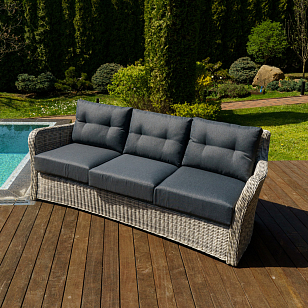 Диван треххместный Lite Venezia Цвет: серый, садовая мебель