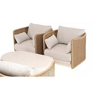 Лаунж-зона 4SIS Аликанте, цвет соломенный, садовая мебель