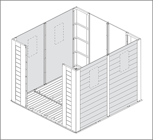 Пластиковый сарай Keter Factor 8x8 для сада и загородного дома Пластиковый сарай Keter Factor 8x8, уличное оборудование