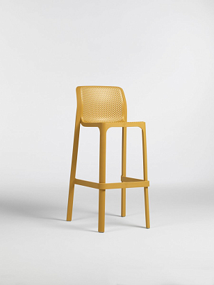 Стул барный Nardi Net Stool Цвет: горчичный, садовая мебель