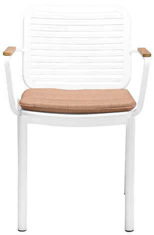 Кресло с подушкой Tagliamento Armona Цвет: белый, терракотовый, садовая мебель