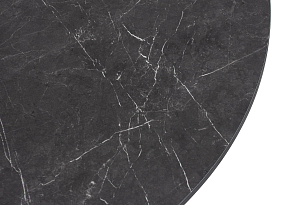 Стол 4SIS Монти, основание черное, подстолье "серый мрамор", садовая мебель